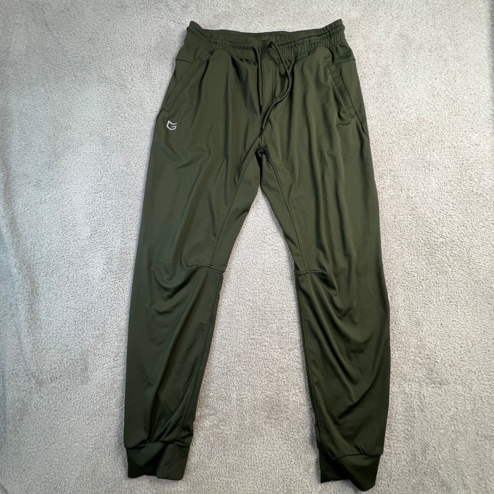 G‎ Gradual Men's Jogger Pants Large Athletic Training Gym Tapered Olive Green